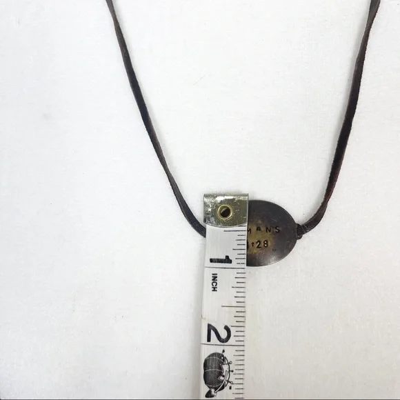 Vintage Romans 8:28 Pendant Leather Strand Necklace Unisex - Picture 9 of 9